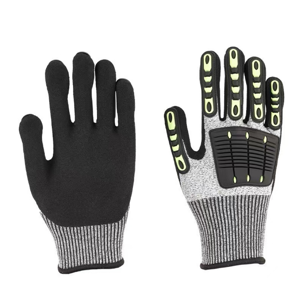 Work Glove Impact - Anti Shock Impact Slip Labor Work