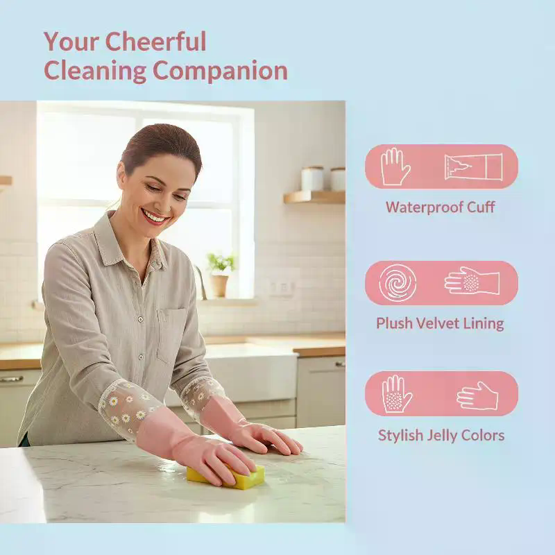 Floral Pattern Household Latex - Rubber Glove Cleaning recension och pris
