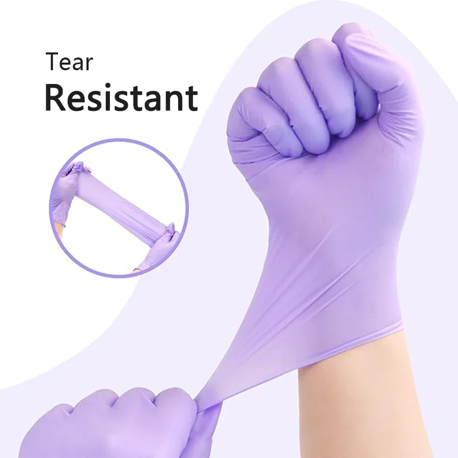 10/20/50/100PCS Purple Disposa - Nitrile Mechanic Glove recension och pris