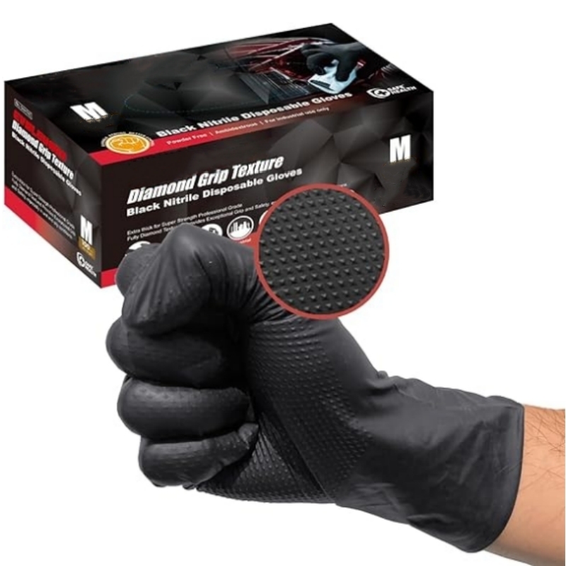 8Mil Heavy Duty Black Nitrile  - Nitrile Mechanic Glove recension och pris