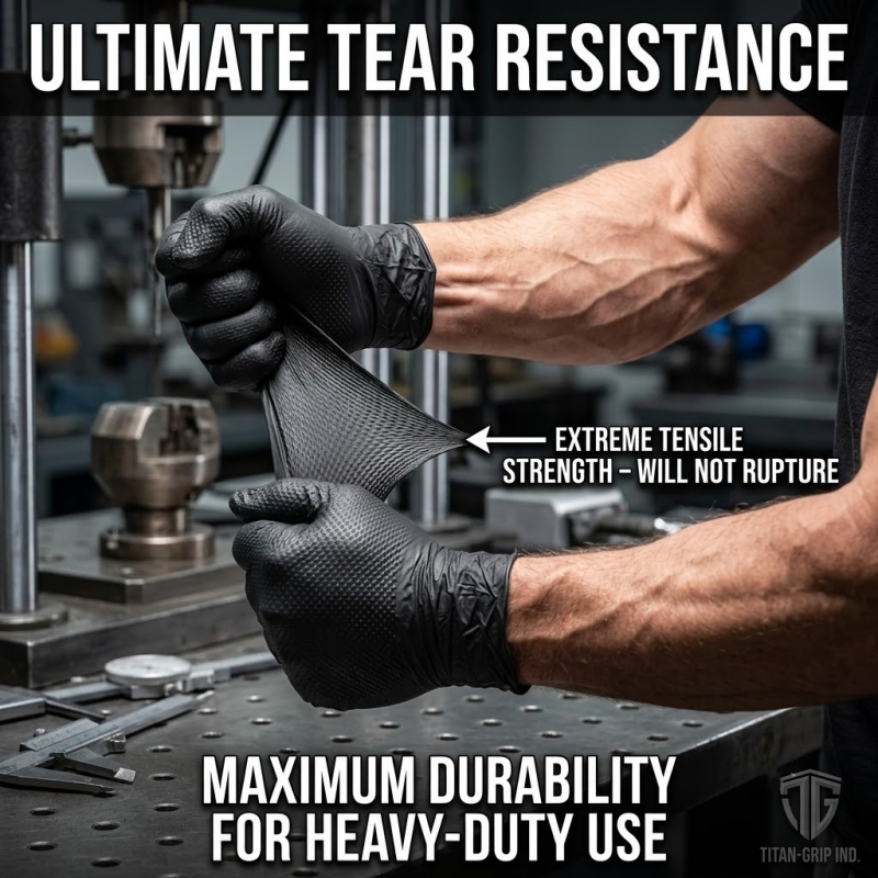 Heavy Duty Black Industrial Ni - Nitrile Mechanic Glove recension och pris