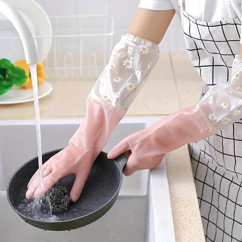 Household Long Sleeve Rubber G - Rubber Glove Cleaning recension och pris