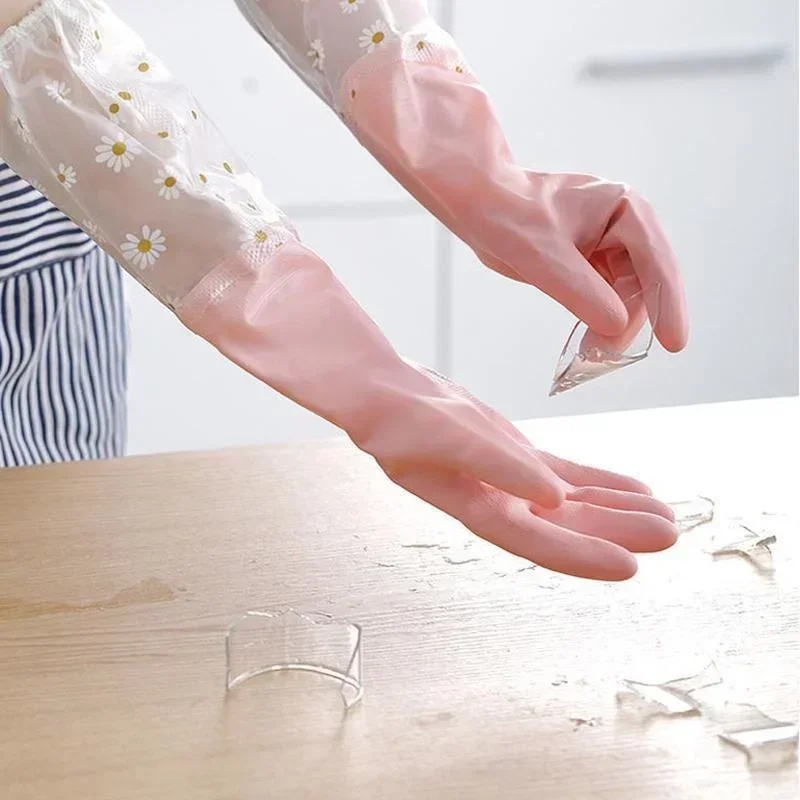 Household Long Sleeve Rubber G - Rubber Glove Cleaning recension och pris