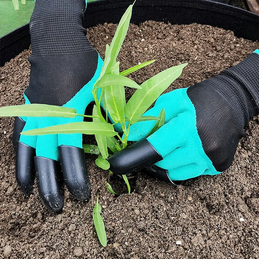 1Pair Gardening Gloves with Cl - Gardening Glove Waterproof recension och pris