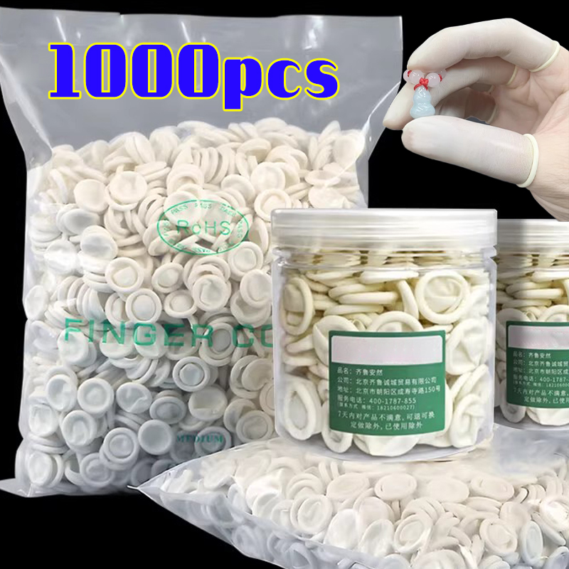 1000pcs White Disposable Finge - Latex Disposable Glove recension och pris