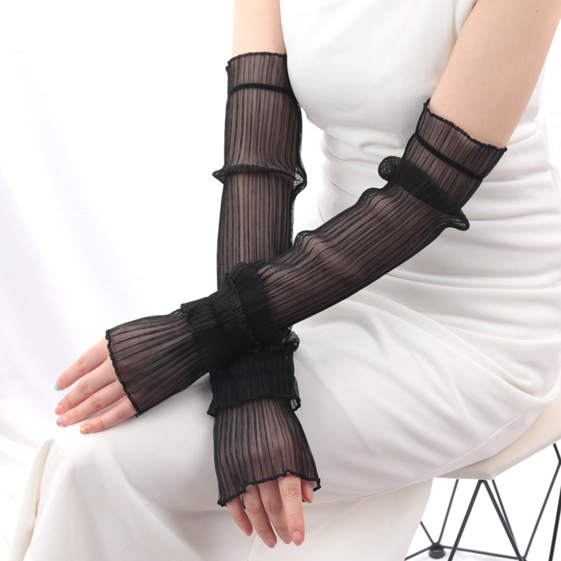 1 Pair Ice Silk Long Sleeves S - Fingerless Glove Knit recension och pris