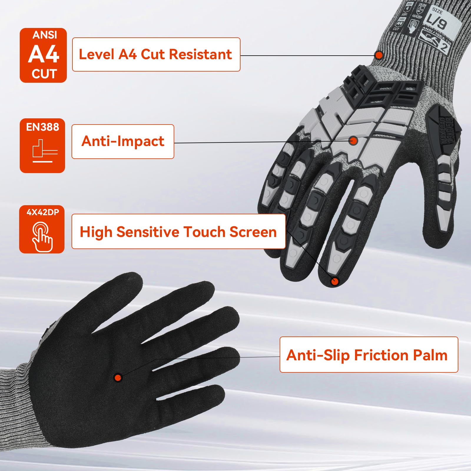 Anti-Impact Gloves With Cut-Re - Cut Resistant Glove recension och pris