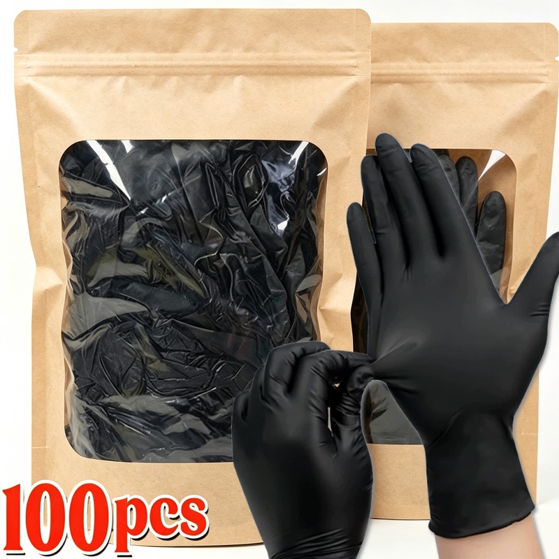 1/100pcs Disposable Black Glov - Latex Disposable Glove recension och pris