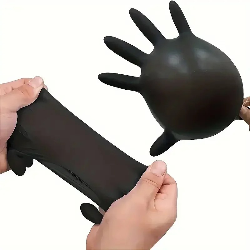 1/100pcs Disposable Black Glov - Latex Disposable Glove recension och pris